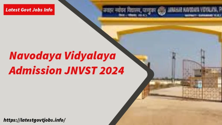 Navodaya Vidyalaya Admission JNVST 2024