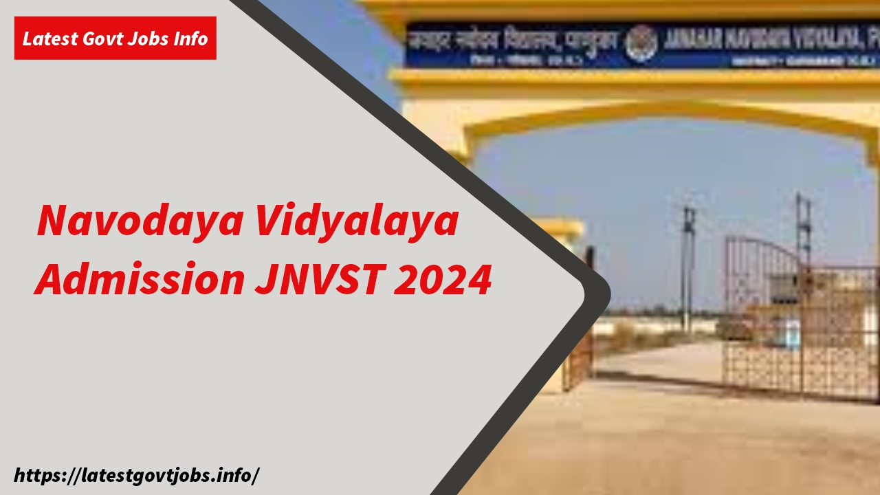 Navodaya Vidyalaya Admission JNVST 2024